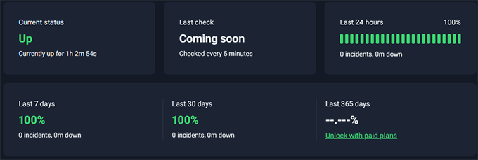 Google Cloud uptime test