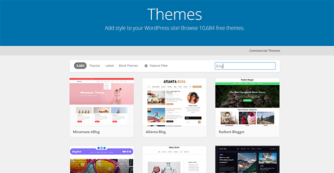 Free WordPress blog themes