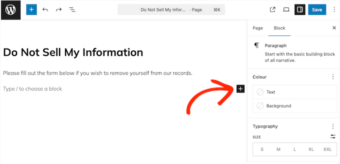 Adding a compliance form to a WordPress page or post
