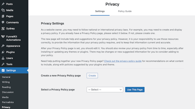 How to generate a privacy policy for your WordPress website