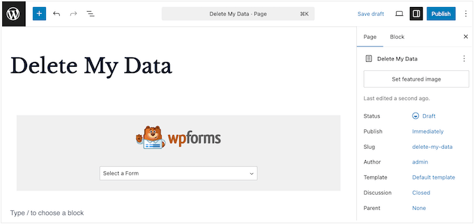 Adding a data compliance form to your WordPress website or blog