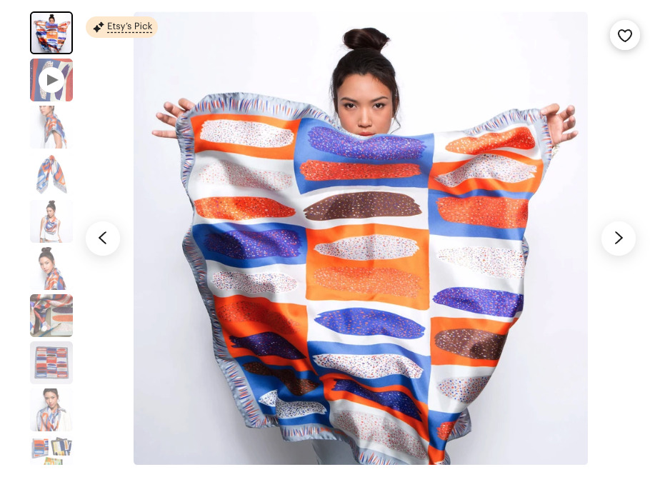 Example of an eye-catching product image on Etsy