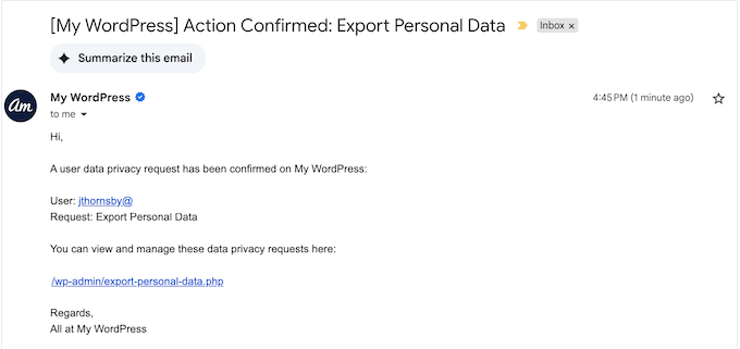 How to export personal information from your WordPress website 