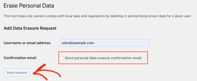 Sending a confirmation email to your customers or users