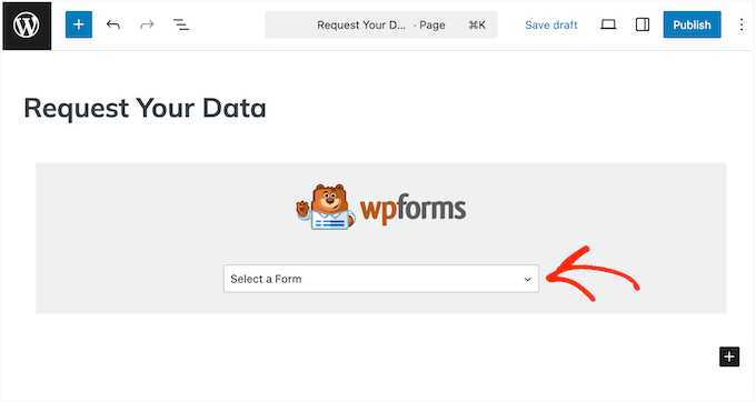 Accepting data access requests using an online form