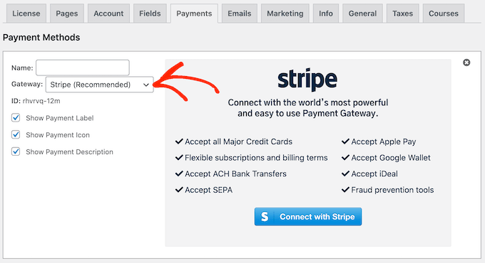 How to accept Stripe payments using MemberPress