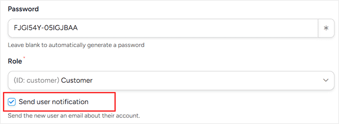 Check Send User Notification box in Uncanny Automator