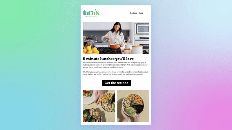 GIF showing how to use Theme Settings