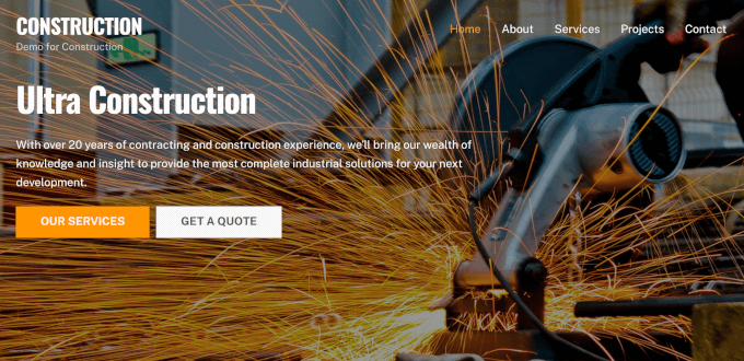 UItra's construction theme