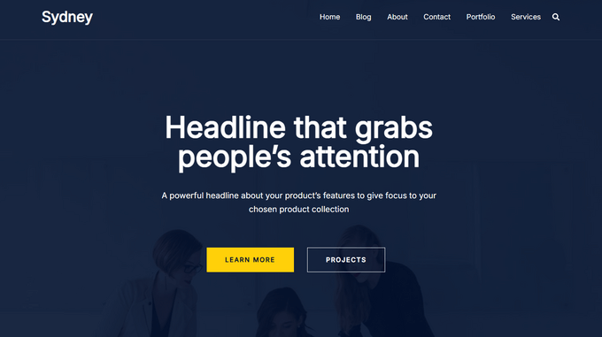 Sydney best free WordPress blog theme