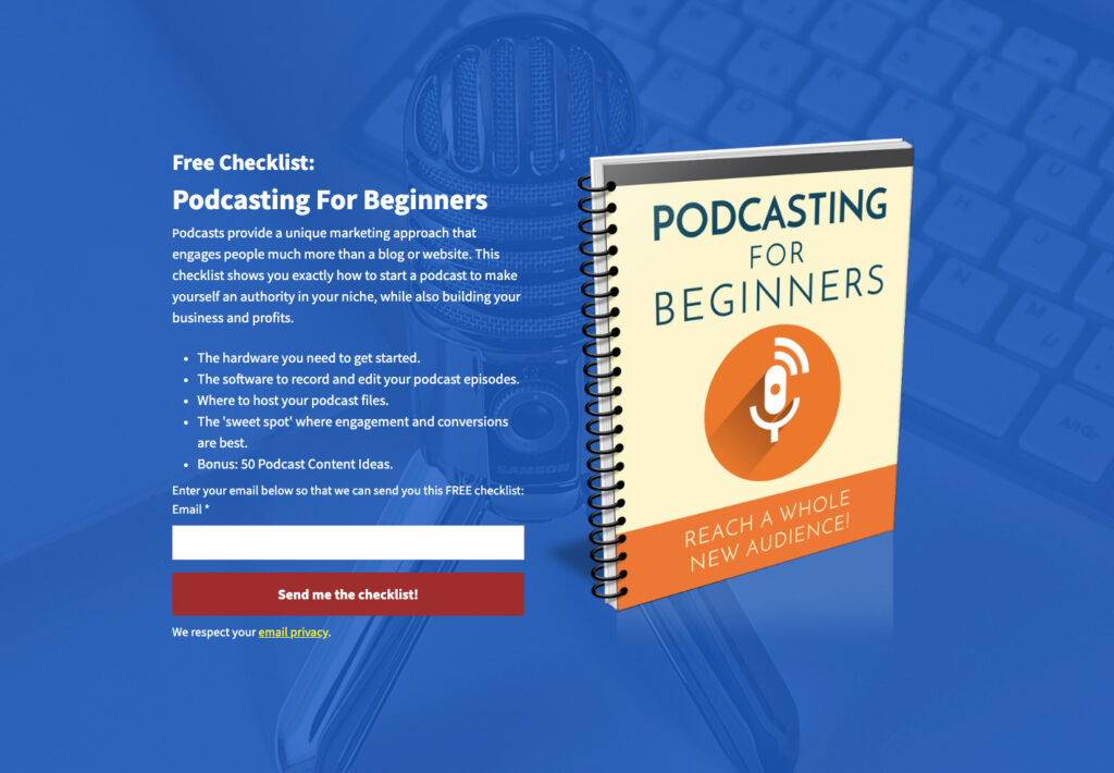 Squeeze page example